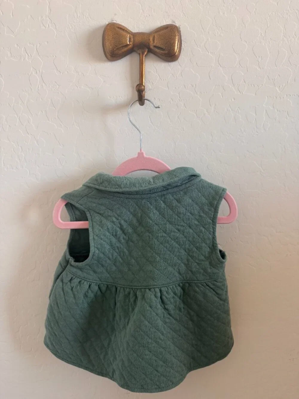 Carter’s green quilted peplum vest (12M)